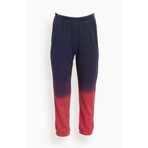 NWT AVA & ESME Womens Navy Tie Smocked Color Block Lounge Pants L